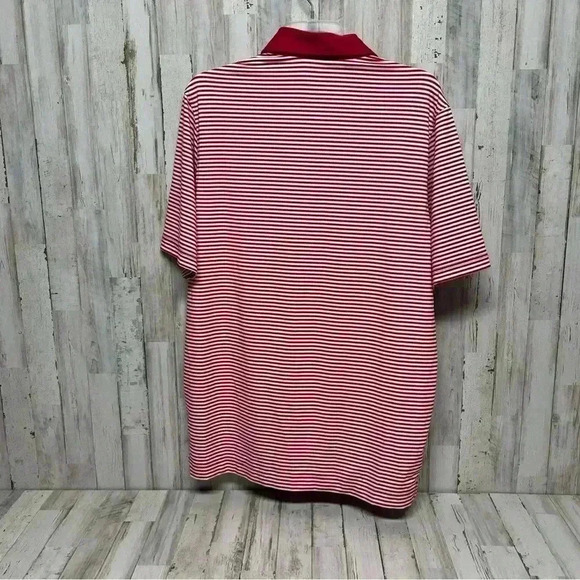 USAG U Suck At Golf Polo Shirt Mens Medium Red Stripe Beer Performance Stretch - Picture 6 of 7